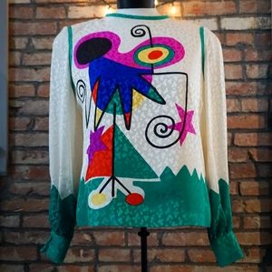 RARE VTG Anne Crimmins Blouse